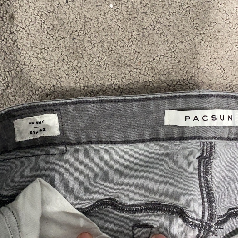 Gray/Grey Pac Sun Skinny Jeans 31x32 - Picture 5 of 6